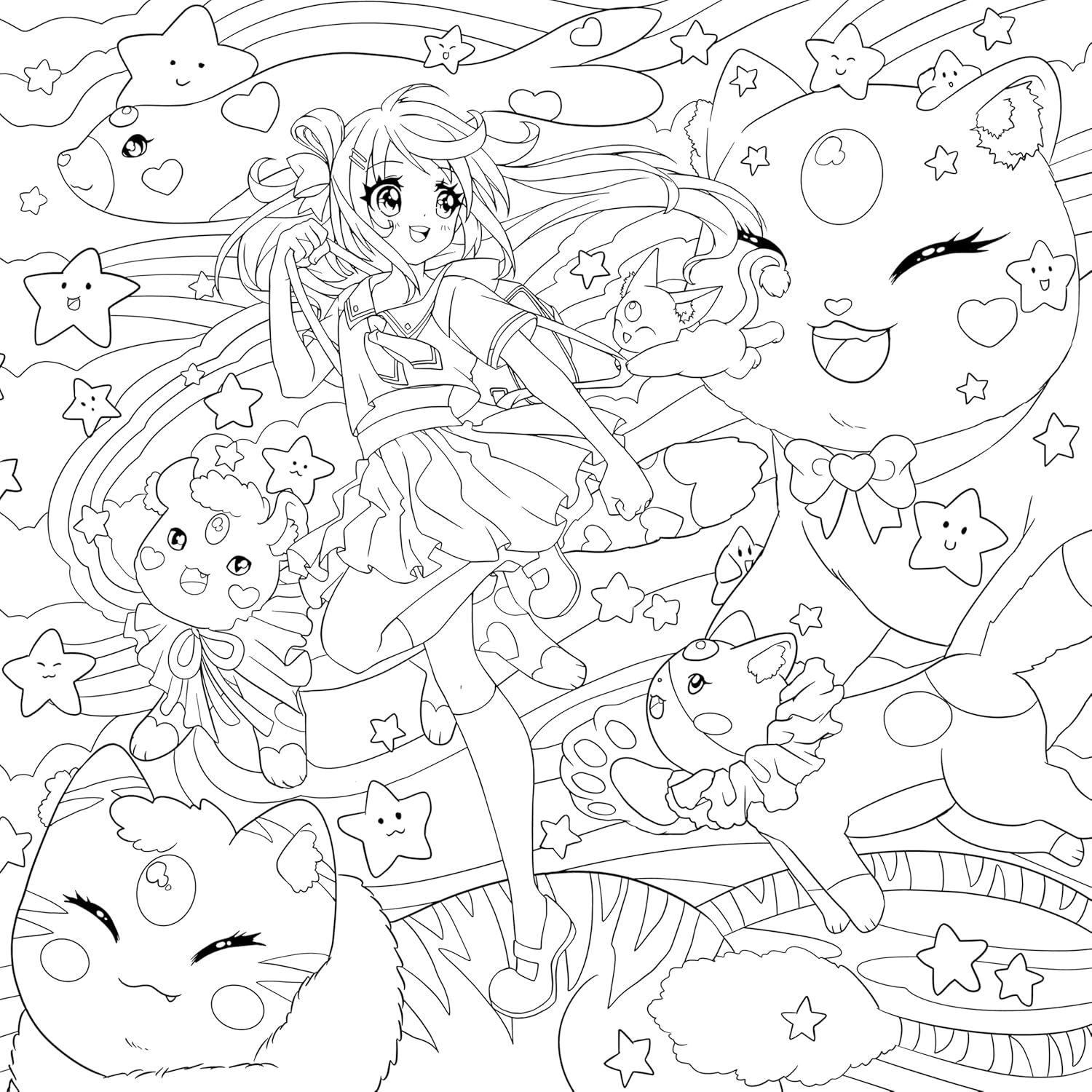 Manga Mania Coloring Book: Over 100 Cute Characters to Color