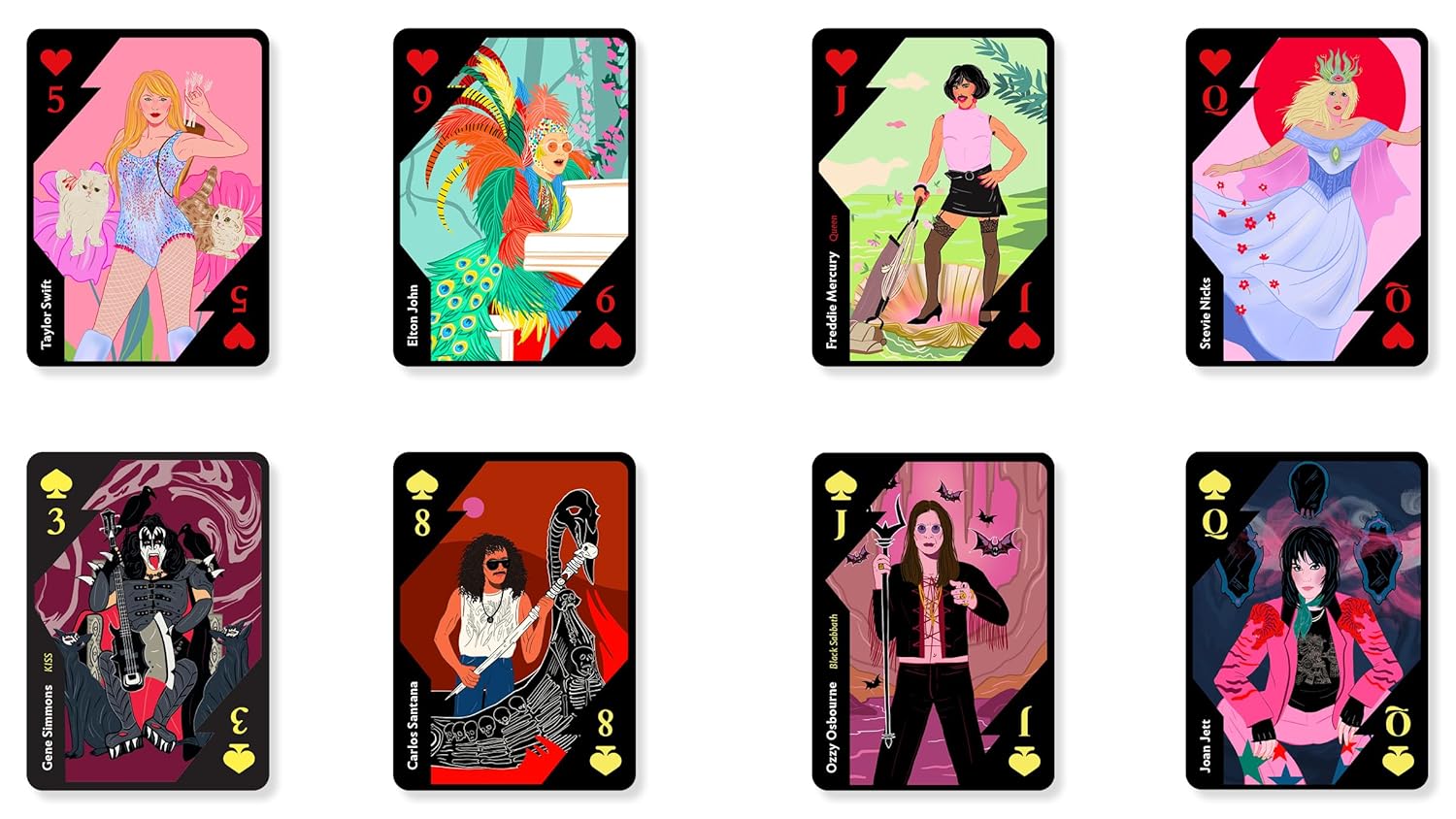 Rock Gods & Goddesses: Book and Playing Cards