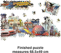 Road Trip!: A 1000-Piece Jigsaw Puzzle, Grey, Black, Green, Brown
