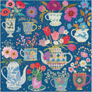 Potted Teacups – 500 Piece Foil Jigsaw Puzzle Featuring Beautiful Artwork Of Potted Teacups With Floral Background
