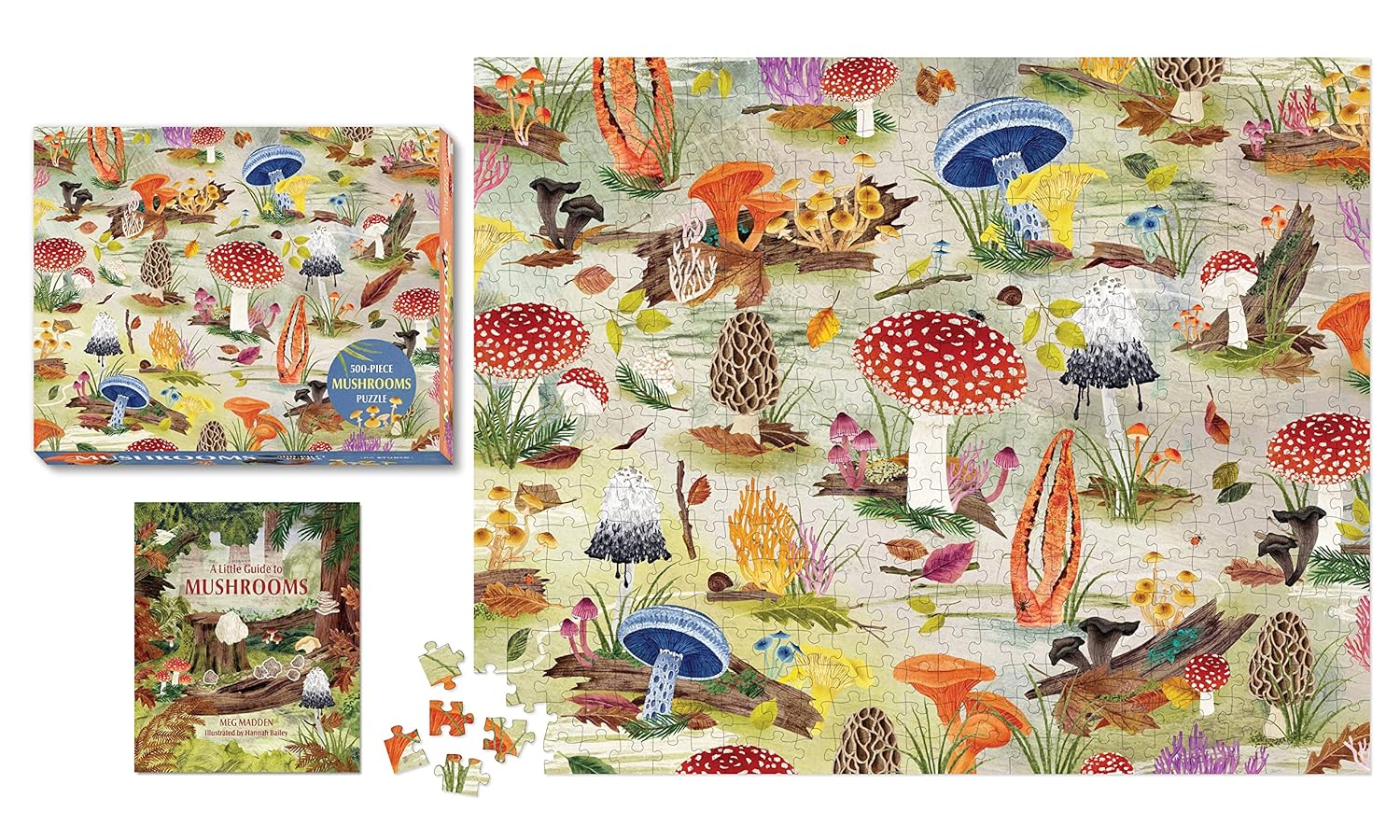 Mushrooms 500-Piece Puzzle (This Is a Book for People Who Love)