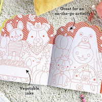 Petit Collage Dogs Coloring Book with Stickers