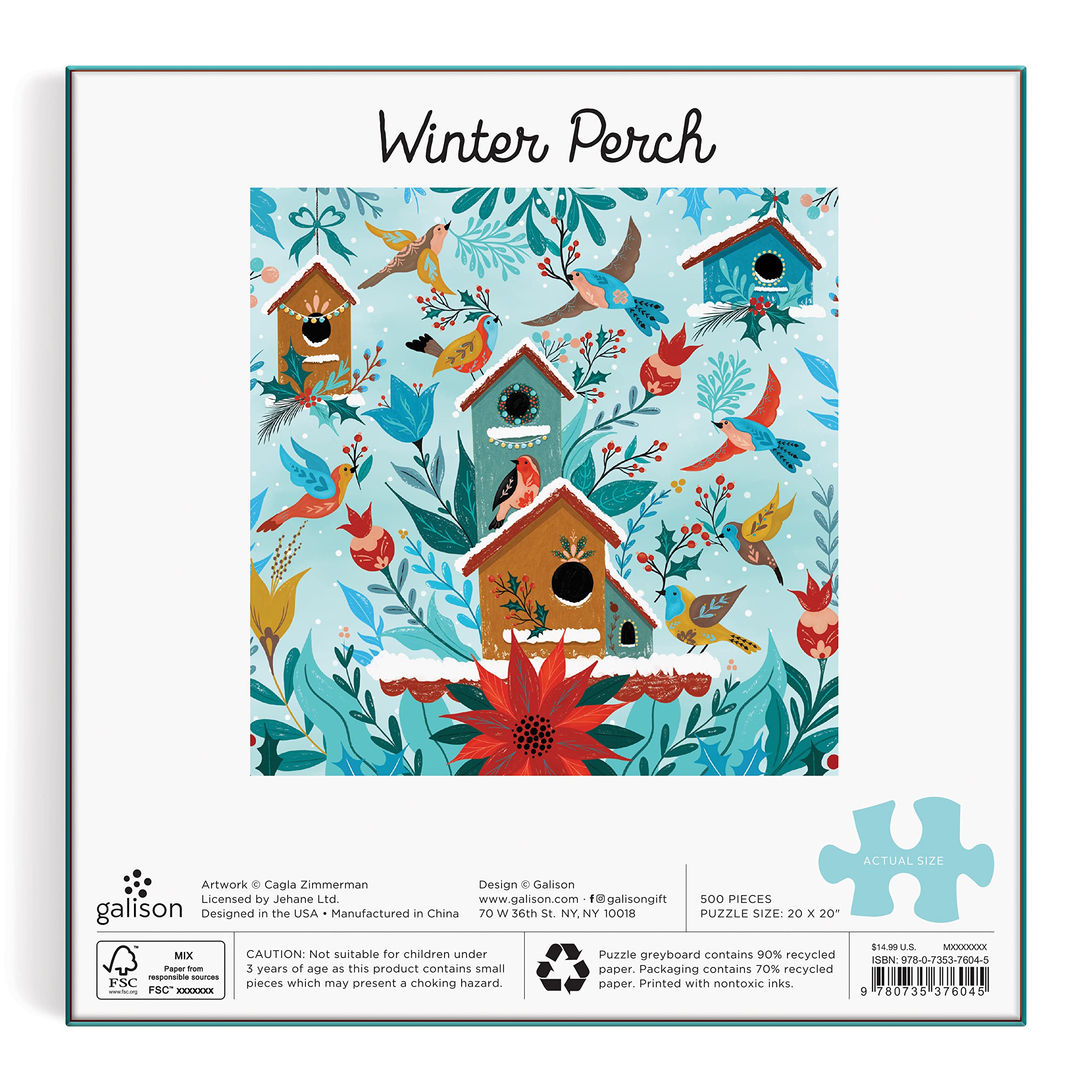 Winter Perch Jigsaw Puzzle, Multicoloured, 500 Pieces