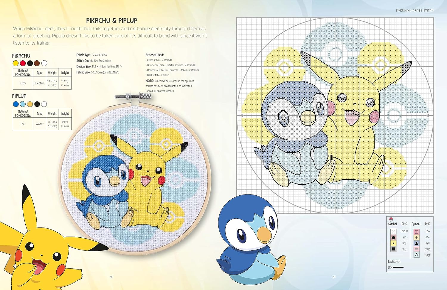Pokémon Cross Stitch: Bring your favorite Pokémon to life with over 50 cute cross stitch patterns