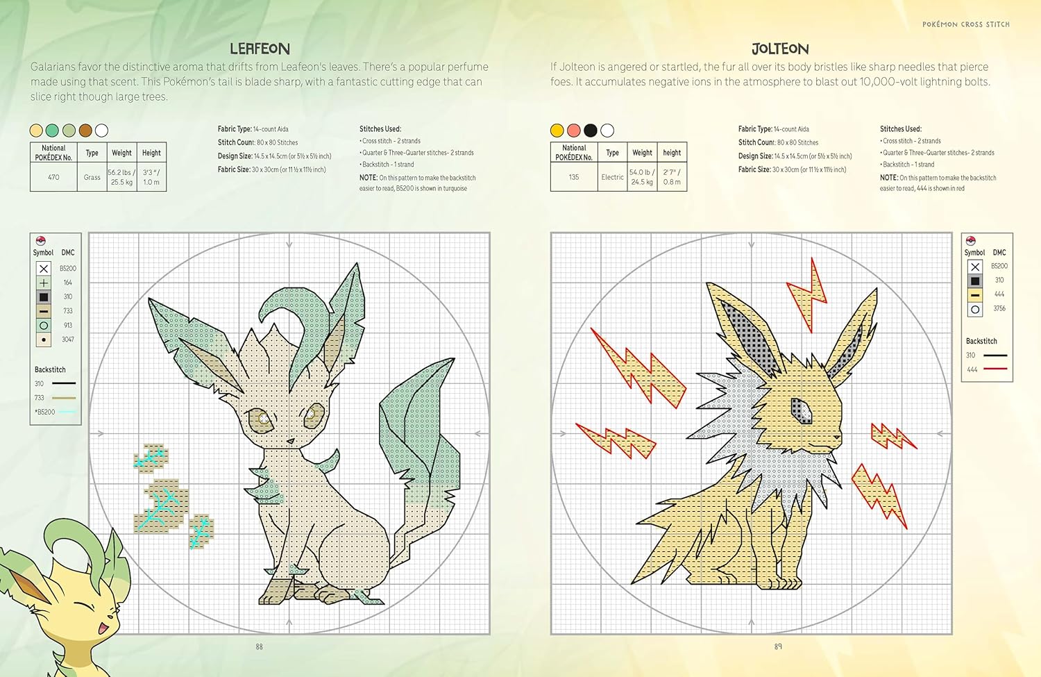 Pokémon Cross Stitch: Bring your favorite Pokémon to life with over 50 cute cross stitch patterns