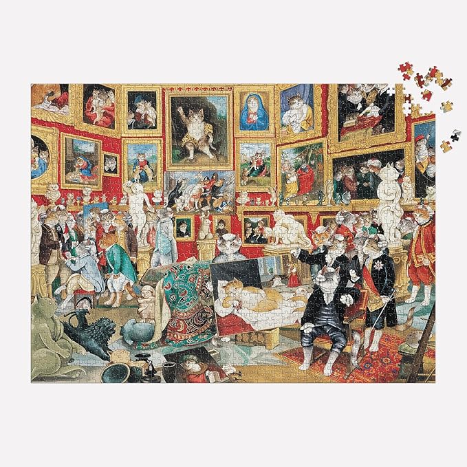 Tribuna of the Uffizi Meowsterpiece of Western Art Puzzle 1500 Piece