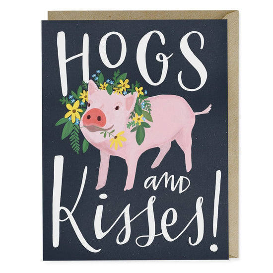 Hogs and Kisses Card (Greetings Card)