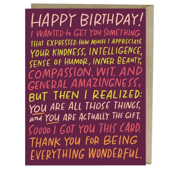 Everything Wonderful Birthday Greeting Card
