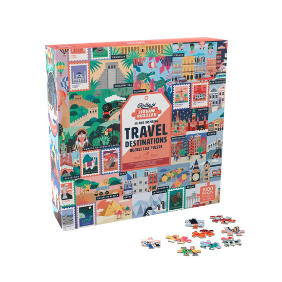 50 Awe-Inspiring Travel Destinations Bucket List 1000-Piece Puzzle