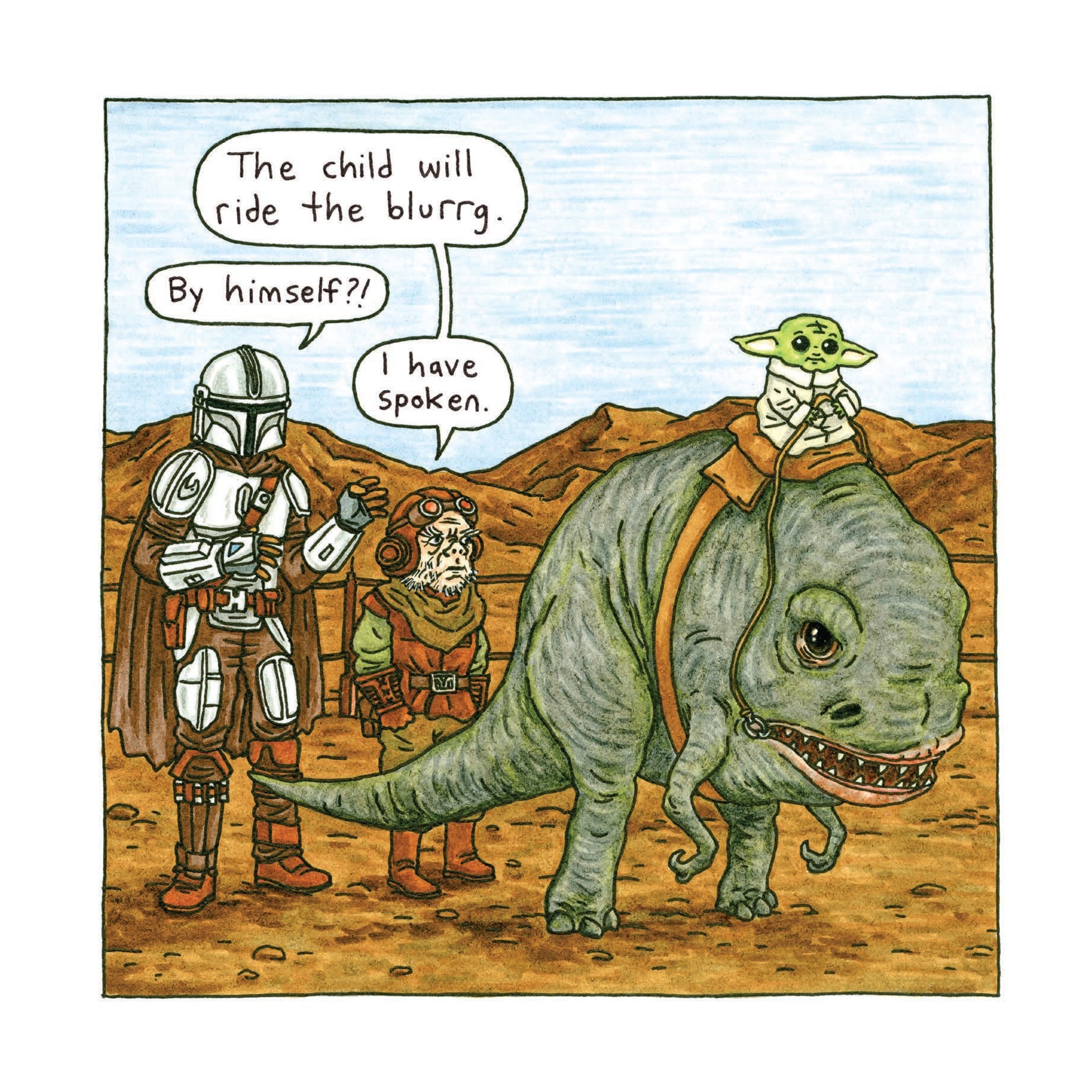 Star Wars The Mandalorian and Child 2027 Wall Calendar