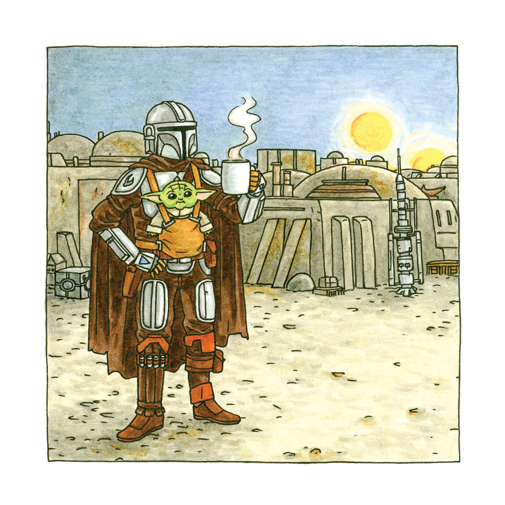 Star Wars The Mandalorian and Child 2027 Wall Calendar