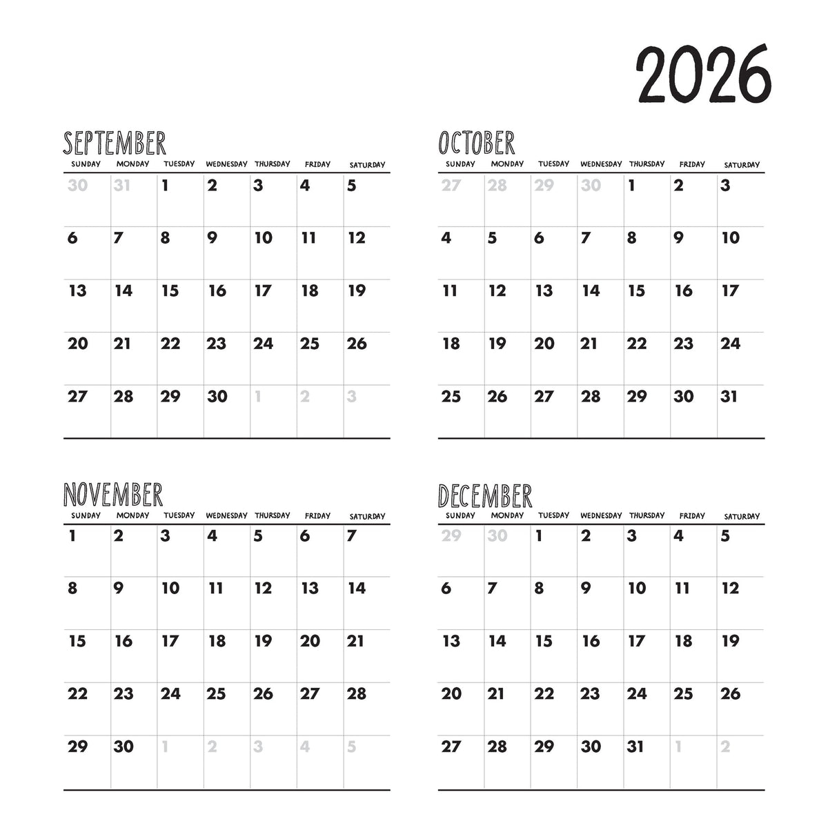 Star Wars The Mandalorian and Child 2027 Wall Calendar