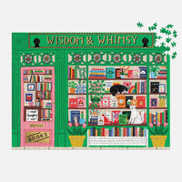 Wisdom & Whimsy Bookshop 1000 Piece Foil Puzzle