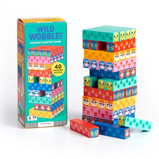Wild Wobble Wooden Tumbling Tower