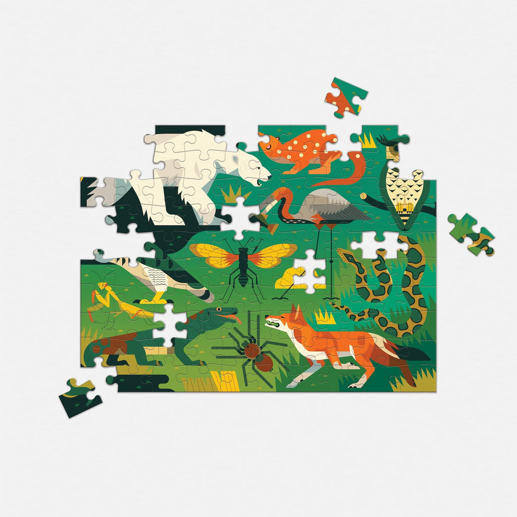 Land & Sea Predators 100 Piece Double-Sided Puzzle