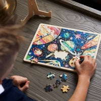 Space Mission 100 Piece Wood Puzzle + Display
