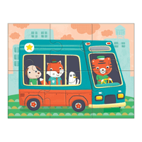 Transportation 4-In-a-Box Progressive Puzzle