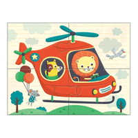 Transportation 4-In-a-Box Progressive Puzzle