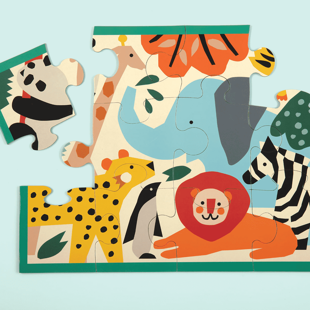 Zoo Animals 12-Piece Pouch Puzzle